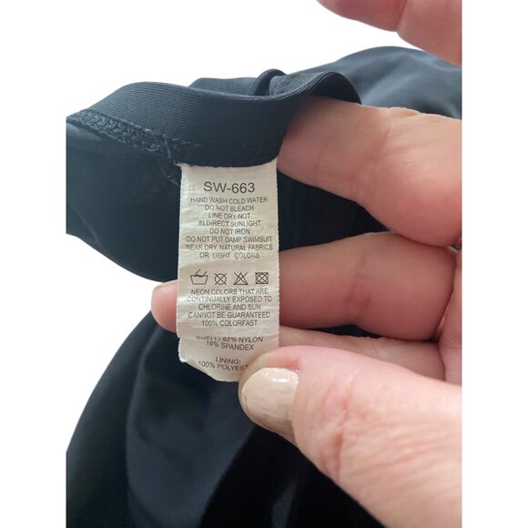 Time And Tru 2 Piece Tankini Snd Swim Skirt Set Black Size XL Beach Summer Cute - Picture 4 of 16